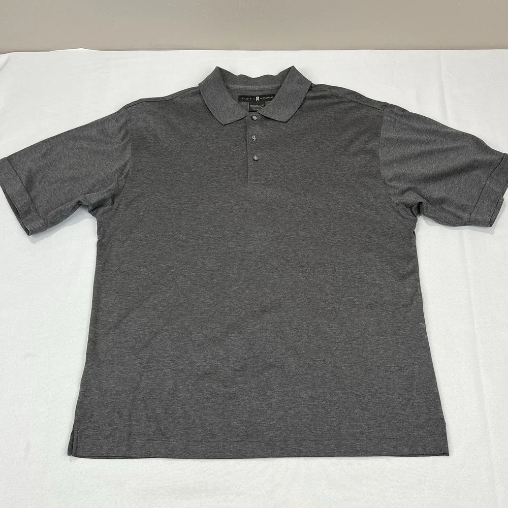 Nike X Tiger Woods Polo Shirt Mens M Gray Golf Classic Casual